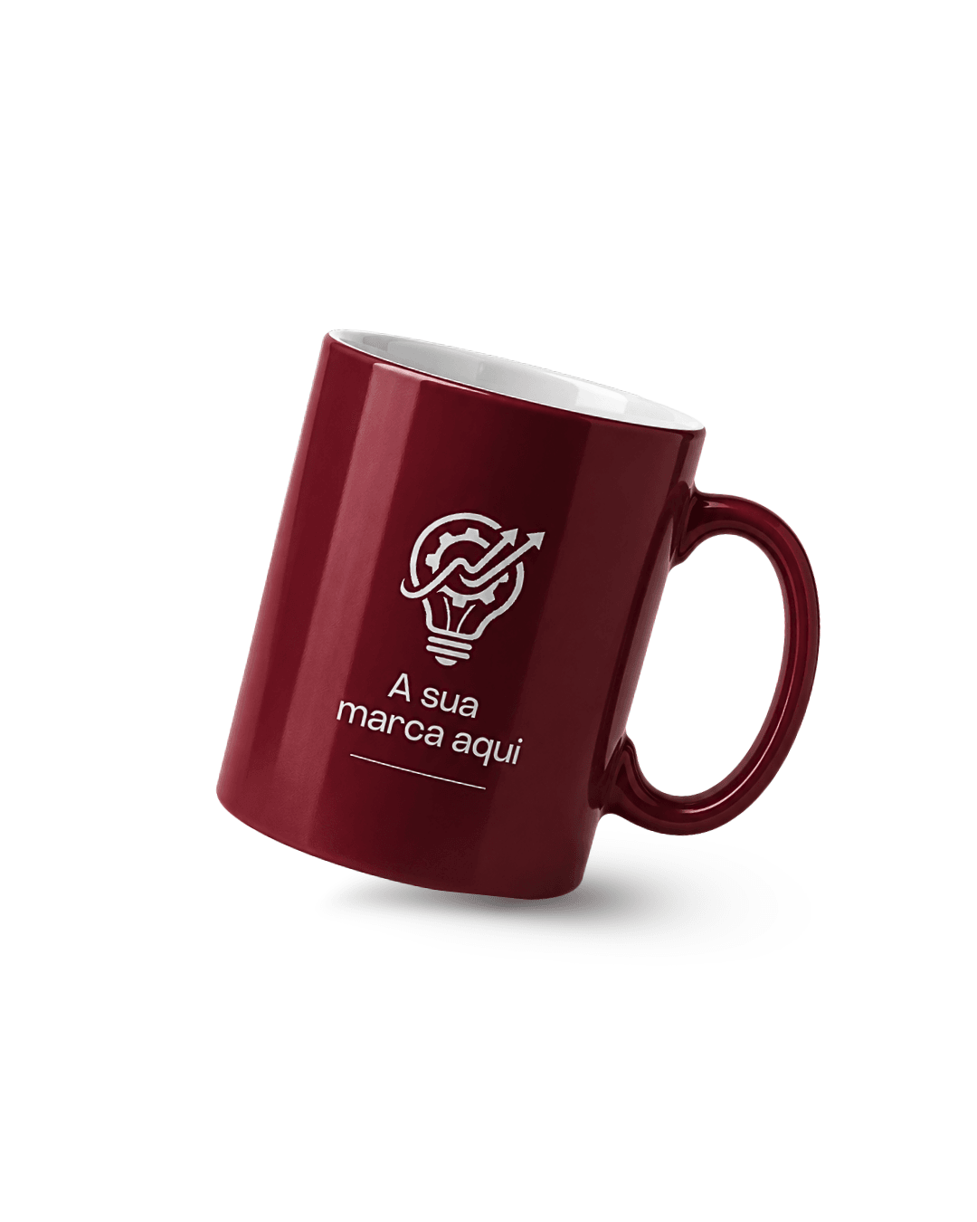 Caneca Cerâmica Bordô com Sublimação de Alta Definição